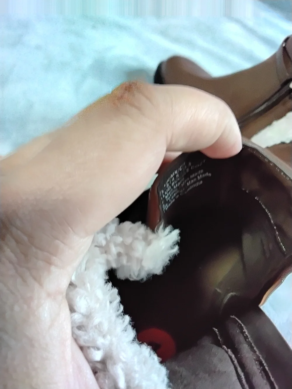Kenneth Cole Reaction Brown Faux-Shearling Ankle Booties